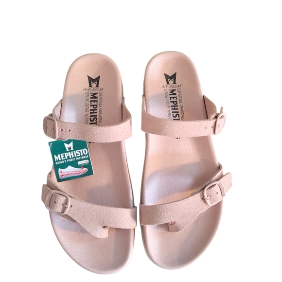 NWT Mephisto Kristal pink Sandvel Suede sandals - 37 (6.5 -7 US)     F16 - Picture 7 of 11